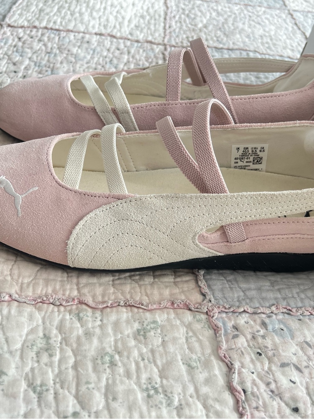 Suede Puma Speedcat Pink Ballet Flats - Picture 4 of 9